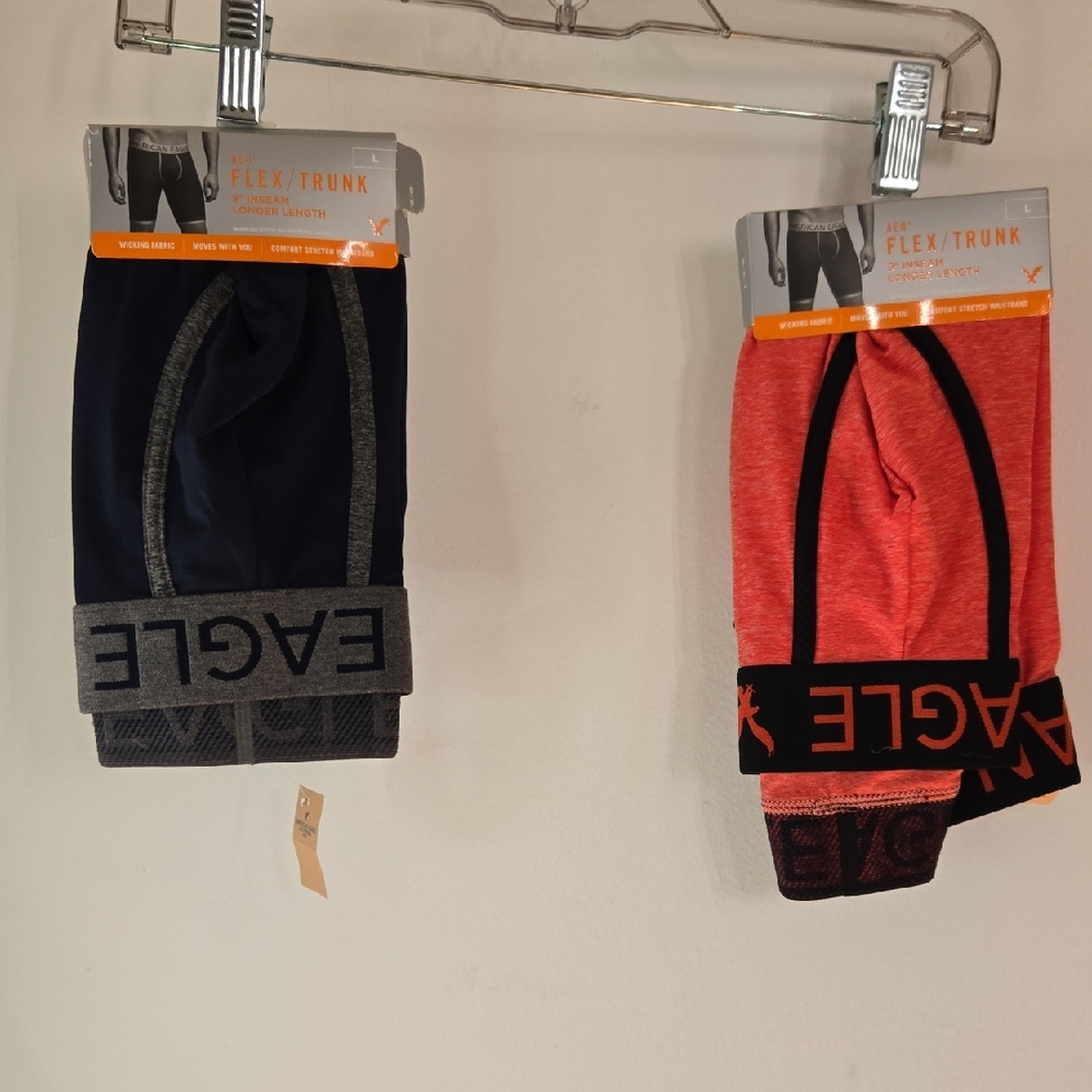 Men's Flex Trunk Boxer Briefs - Navy and Red